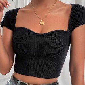 Black crop top